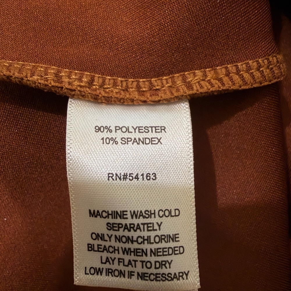 MNY Cognac Suede Skirt Minimalist Equestrian Western Old Money - Picture 10 of 13